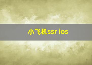 小飞机ssr ios